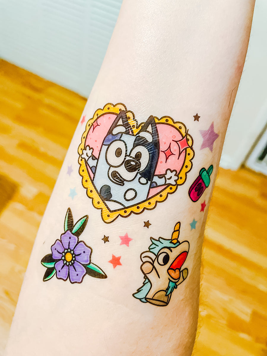 Blue Pup Tatted x Pixelcass Tattoo Set – Itty Bits Designs